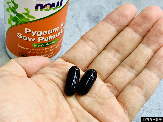 【AGA治療】プロペシアの代替品になるか？「NOW Foods ノコギリヤシ＆ピグム」サプリ体験レビュー-03