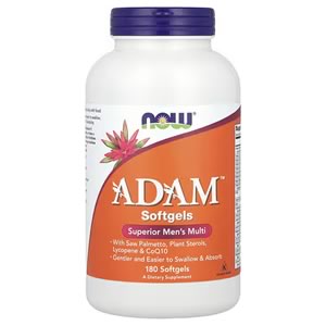 NOW Foods, ADAM™（アダム）、男性向けスーペリアマルチ、ソフトジェル180粒