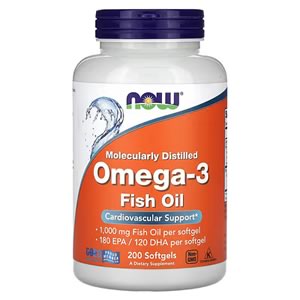 NOW Foods, オメガ3フィッシュオイル、ソフトジェル200粒